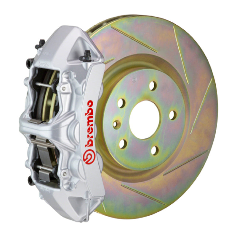 Brembo 10-15 Camaro V6 Front GT BBK 6 Piston Cast 355x32 1pc Rotor Slotted Type-1-Silver-thumbmail-1
