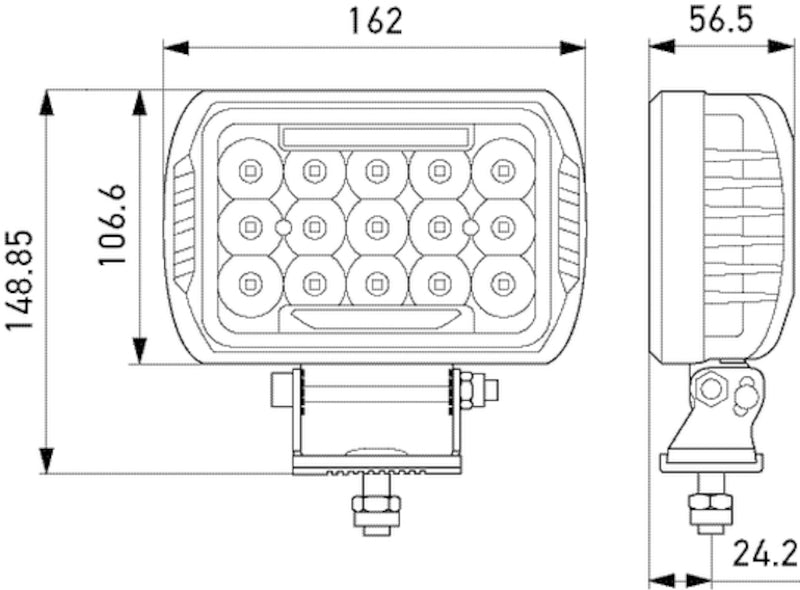 HELLA Value Fit 450 LED Lamp - 10-30 VDC 75W Driving Light Kit-thumbmail-2