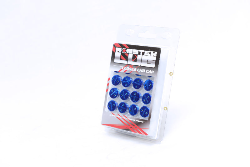 Wheel Mate Monster Lug Caps M14x1.50 Set of 20 - Blue - Plastic-thumbmail-1