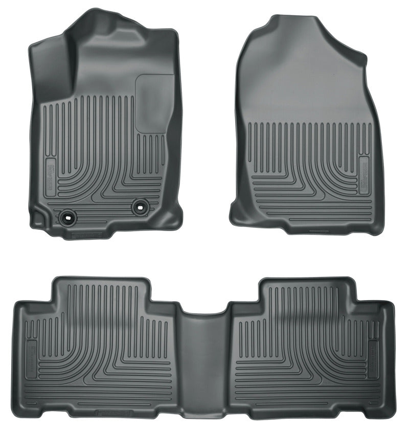 Husky Liners 2013 Honda Accord WeatherBeater Black Front & 2nd Seat Floor Liners (4-Door Sedan Only)-thumbmail-1