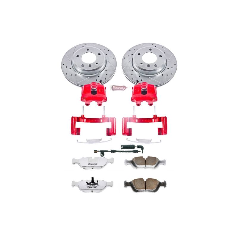 Power Stop 2000 BMW 323i Front Z26 Street Warrior Brake Kit w/Calipers-thumbmail-1
