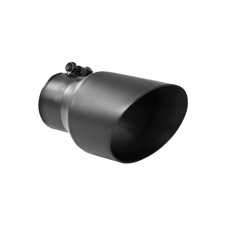 MBRP Universal Tip 4.5in OD 3in Inlet 8in Length Dual Walled Angled Exhaust Tip - Black-thumbmail-1