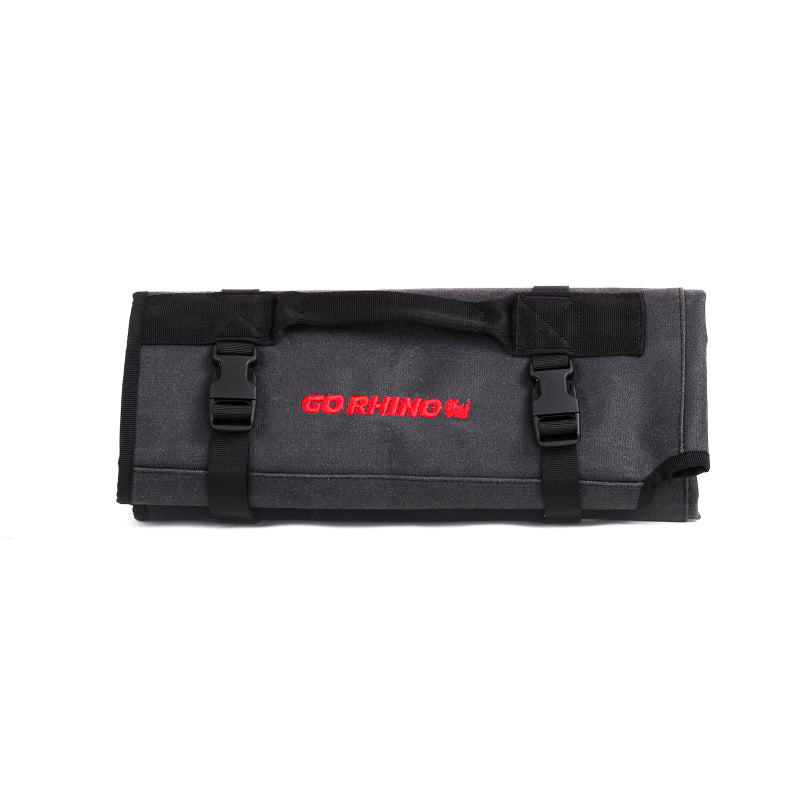 Go Rhino XVenture Gear Tool Roll Large (7x7in. Closed) 12oz Waxed Canvas - Black-thumbmail-6