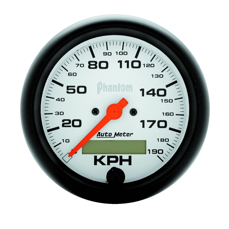 Autometer Phantom 3-3/8in 190 KM/H Speedometer Electric Program w/ LCD Odometer-thumbmail-2