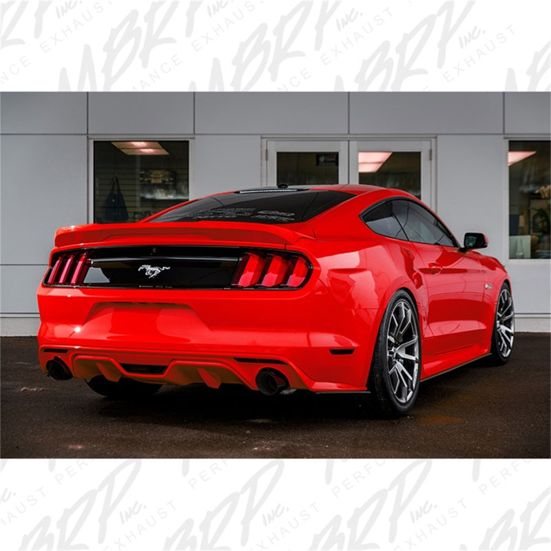 MBRP 15-18 Ford Mustang EcoBoost 2.3L Black 3in Cat Back Dual Split Rear Exit (Street Version)-thumbmail-4