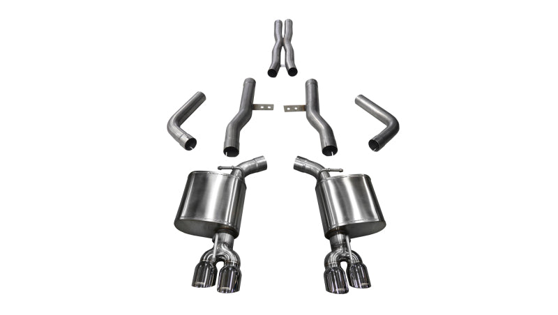 Corsa 15-17 Dodge Challenger Hellcat Dual Rear Exit Extreme Exhaust w/ 3.5in Polished Tips-thumbmail-1