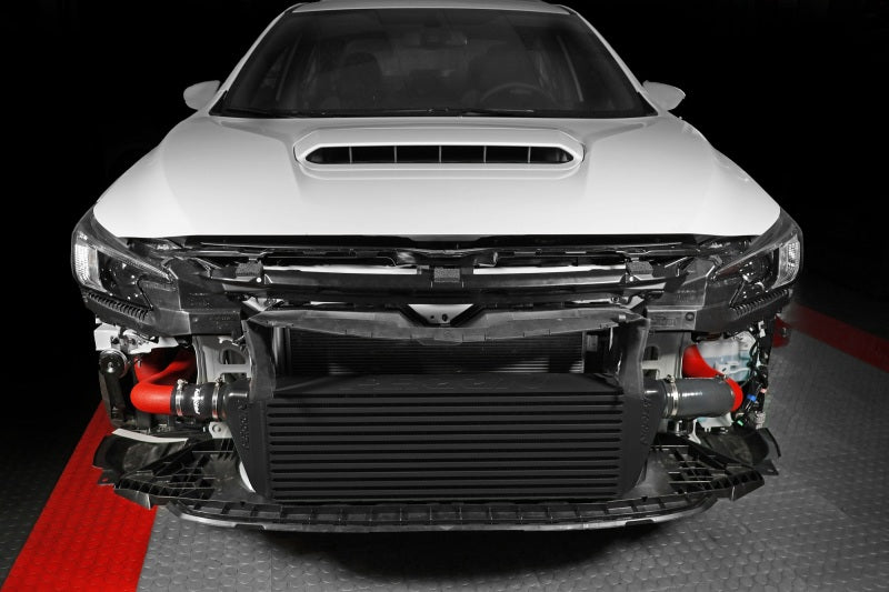 Perrin 22-23 Subaru WRX Front Mount Intercooler Kit (Red Tubes & Black Core)-thumbmail-4