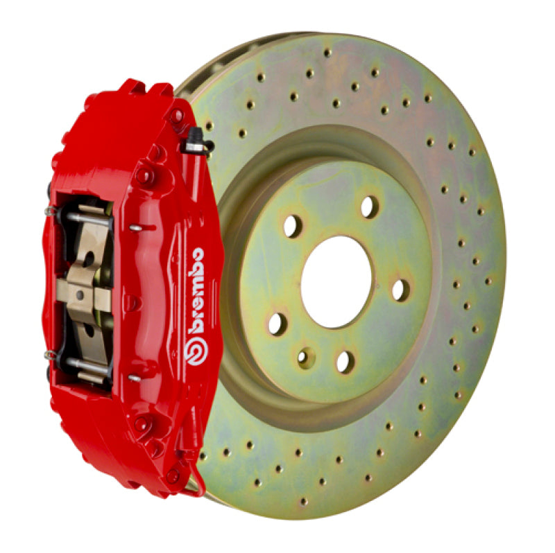 Brembo 15-21 WRX (VA) Front GT BBK 4 Piston Cast 326 x30 1pc Rotor Drilled-Red-thumbmail-1
