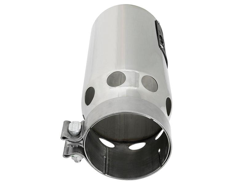 aFe SATURN 4S 4in SS Intercooled Exhaust Tip - Polished 4in In x 5in Out x 12in L Bolt-On-thumbmail-2