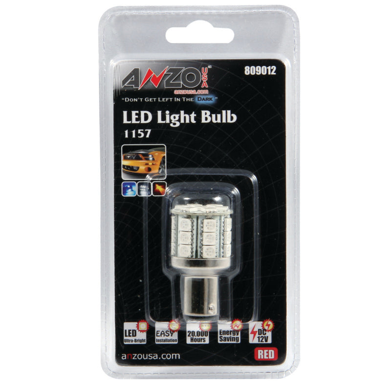 ANZO LED Bulbs Universal LED 1157 Red - 28 LEDs 1 3/4in Tall-thumbmail-1