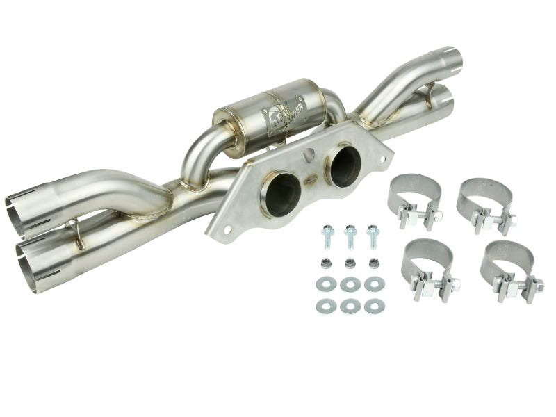 aFe Power MACHForce XP 304 Stainless Secondary Muffler Delete Pipe 14-19 Porsche 911 GT3 3.8L/4.0L-thumbmail-5