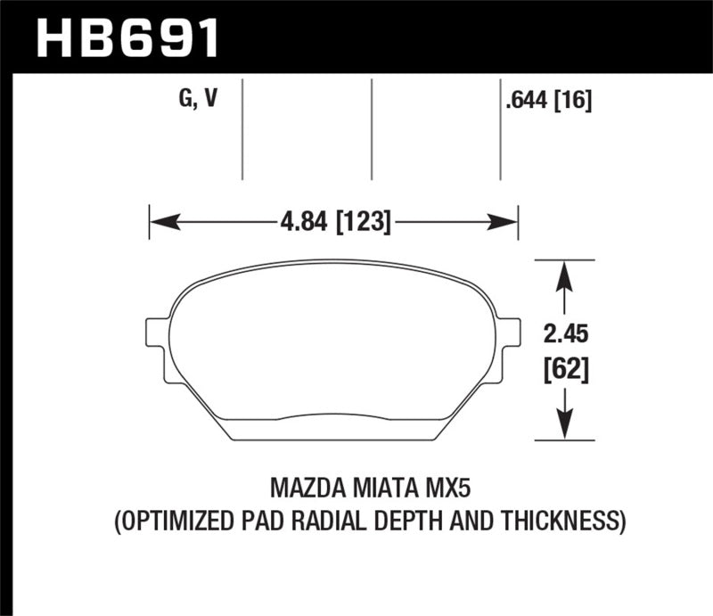 Hawk 06-14 Mazda MX-5 DTC-60 Race Front Brake Pads-thumbmail-2