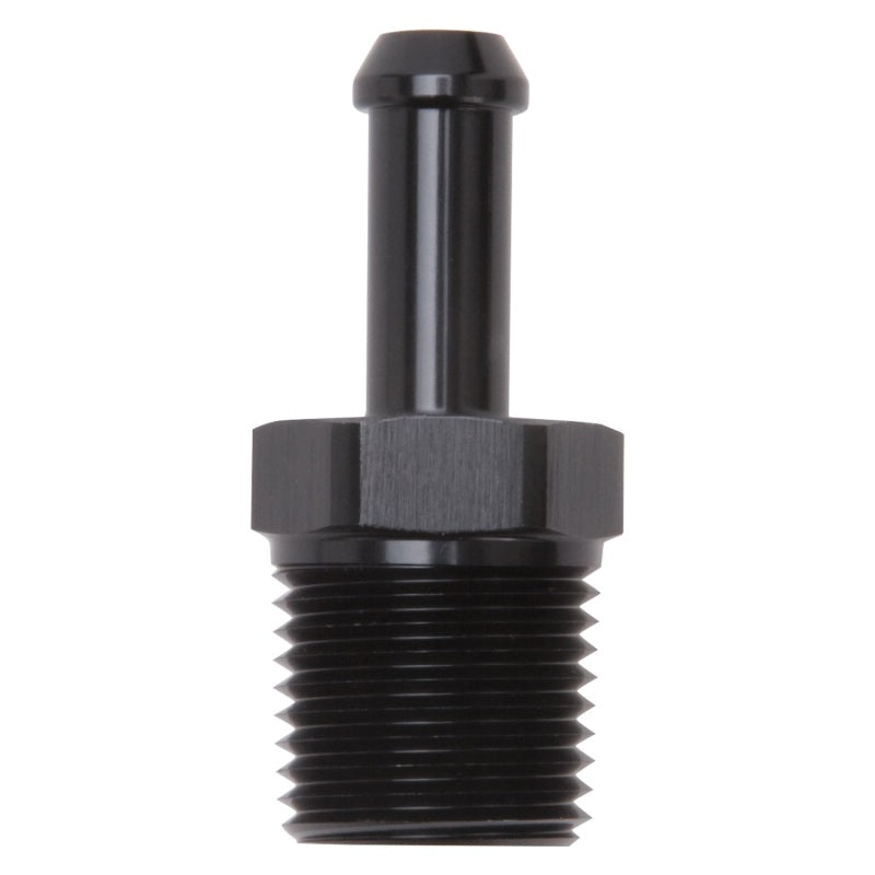 Edelbrock Hose Fittings Straight 1/2In NPT to 3/8In Barb Black Anodize-thumbmail-3