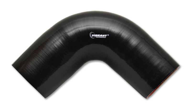 Vibrant 4 Ply Reinforced Silicone Elbow Connector - 1.5in I.D. - 90 deg. Elbow (BLACK)-thumbmail-1