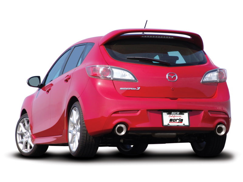 Borla 10-13 Mazda 3/Mazdaspeed 3 2.5L/2.3L Turbo FEW MT Hatchback SS Exhaust (rear section only)-thumbmail-4