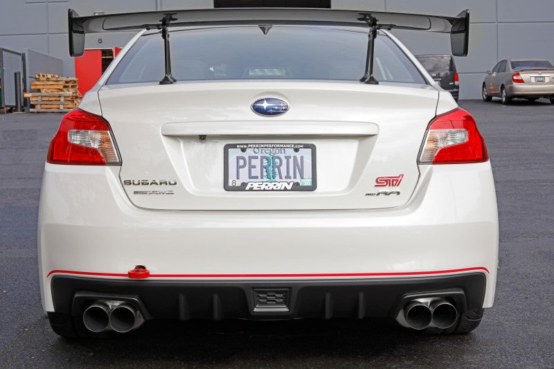 Perrin 15-19 Subaru WRX/STI Tow Hook Kit (Rear) - Red-thumbmail-2
