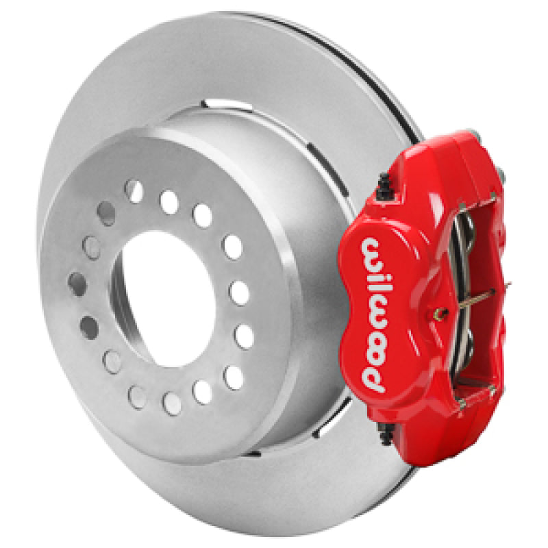 Wilwood Chevy Monte Carlo Forged 4 Piston DynaPro Red Caliper HP32 VV Plain Rotor - 11.00x0.81-thumbmail-1