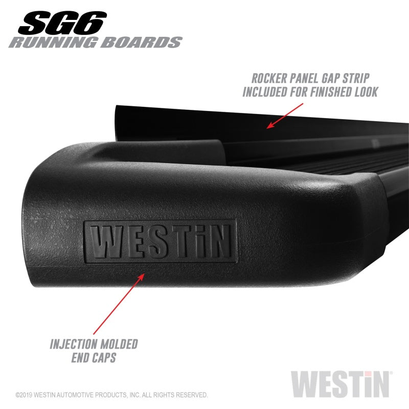 Westin Black Aluminum Running Board 68.4 inches SG6 Running Boards - Blk-thumbmail-2