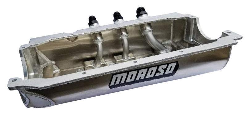Moroso Dart/Rocket Spread Rail Dirt Late Model (w/Three Pick Ups) Dry Sump 6.5in Aluminum Oil Pan-thumbmail-1