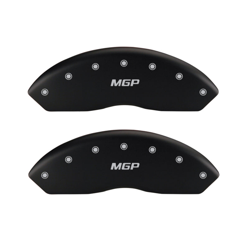 MGP 4 Caliper Covers Engraved Front & Rear MGP Matte Black finish silver ch-thumbmail-1