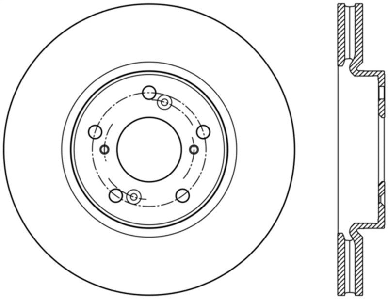 StopTech Slotted & Drilled Sport Brake Rotor Front Right 13 Honda Accord Sport-thumbmail-1