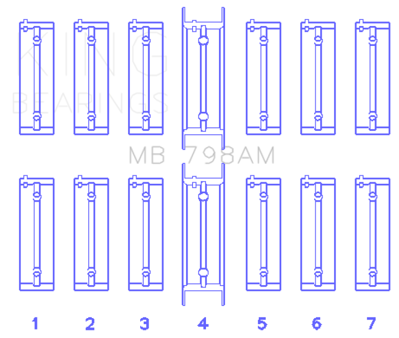 King BMW M20B20-23-25-27 / M50B25 / M52B20-25-28 (Size 0.25) Main Bearing Set-thumbmail-1