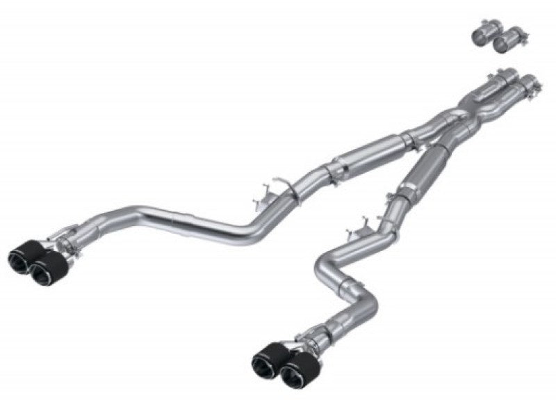 MBRP 17-Up Dodge Challenger 5.7L/6.2L/6.4L Carbon Fiber Quad Tip T304 Catback Exhaust-thumbmail-5