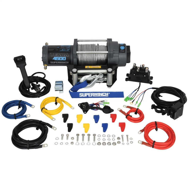 Superwinch 4500 LBS 12V DC 15/64in x 50ft Steel Rope Terra 4500 Winch - Gray Wrinkle-thumbmail-3