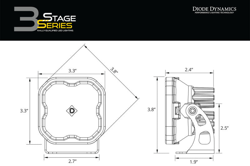 Diode Dynamics SS3 Max ABL - Yellow Combo Standard (Pair)-thumbmail-2