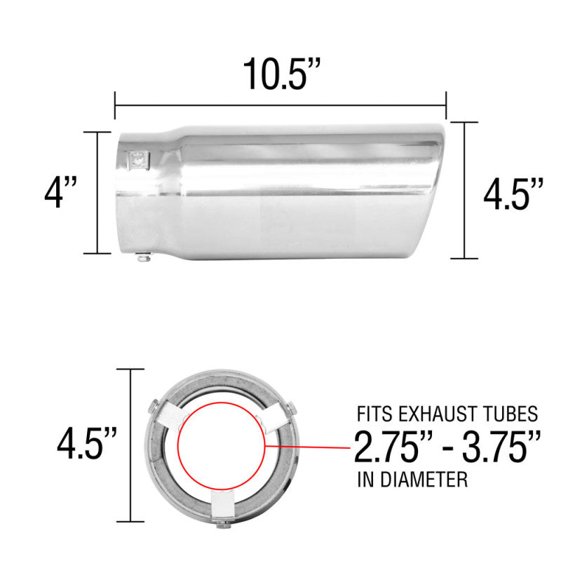 Spectre Exhaust Tip 4-1/2in. OD / Slant-thumbmail-4