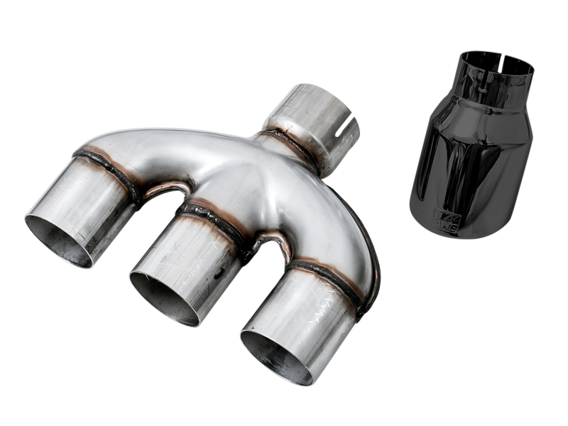 AWE Tuning Honda Civic Si 10th Gen 1.5L Turbo Dual-to-Triple Tip Conversion Kit - Diamond Black Tip-thumbmail-1