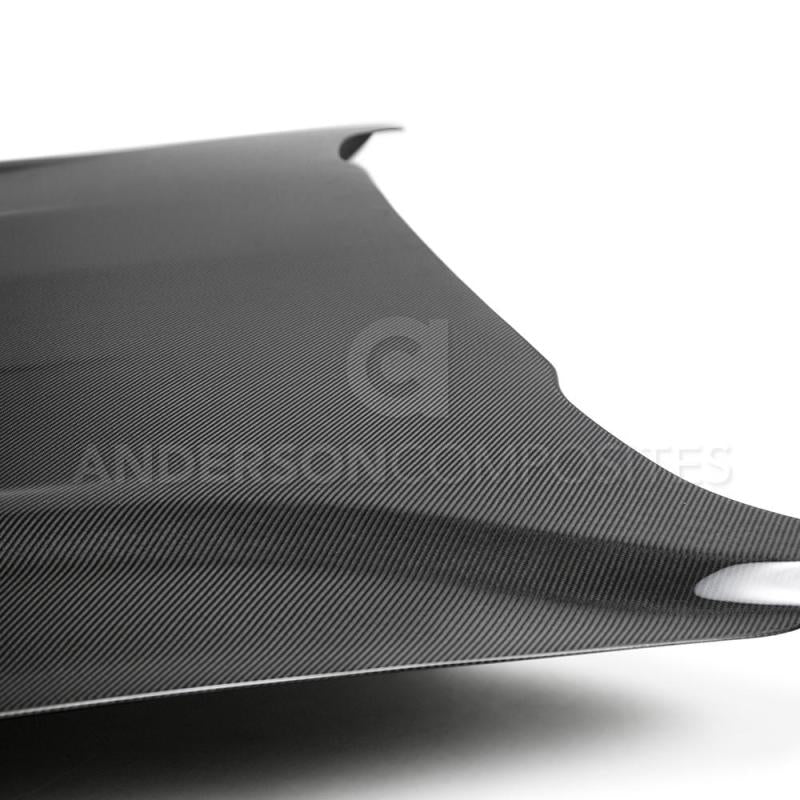Anderson Composites 18-20 Ford Mustang Double Sided Type-OE Carbon Fiber Hood-thumbmail-2
