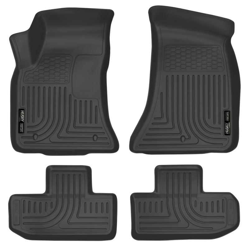Husky Liners 16-22 Dodge Challenger (RWD) Front & Second Row Black Floor Liners-thumbmail-1