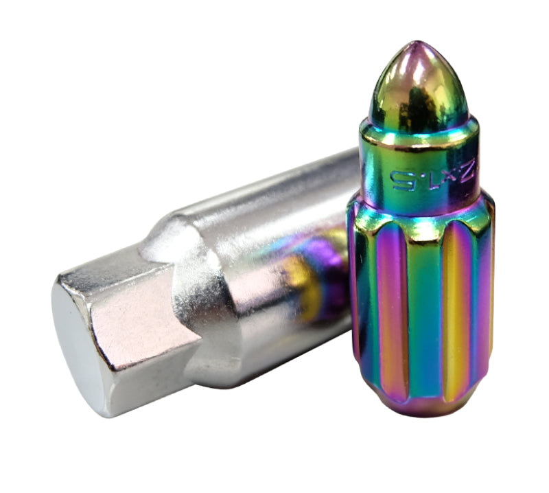 NRG 500 Series M12 X 1.5 Bullet Shape Steel Lug Nut Set - 21 Pc w/Lock Key - Neochrome-thumbmail-2