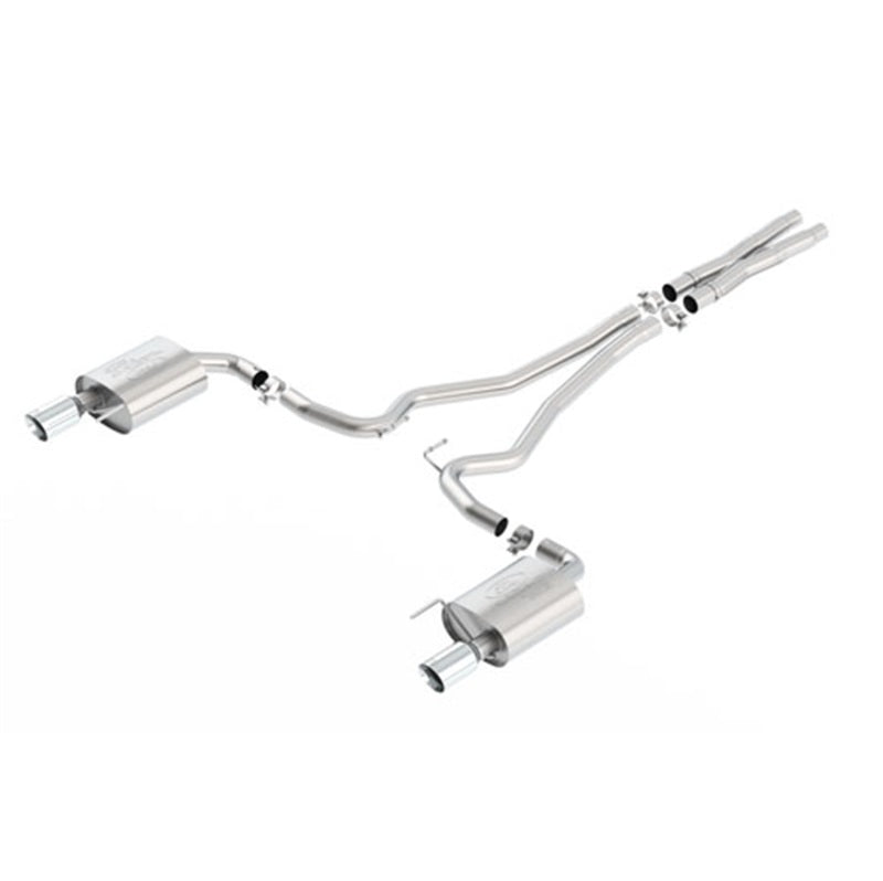 Ford Racing 2015 Mustang 5.0L Touring Cat-Back Exhaust System Chrome (No Drop Ship)-thumbmail-1