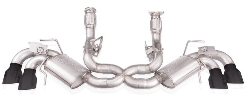 Stainless Works 20-21 Chevrolet Corvette C8 6.2L Legend Cat-Back Exhaust w/ Matte Black Tips-thumbmail-1