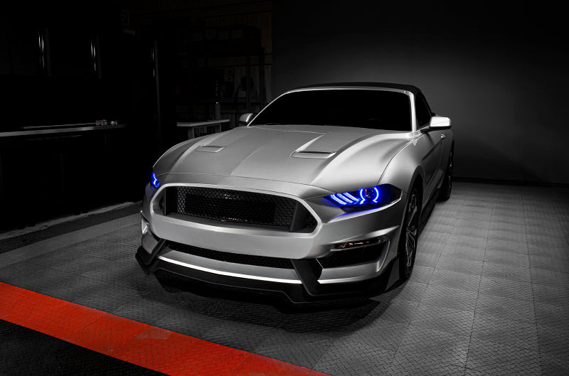 Oracle 18-21 Ford Mustang Dynamic DRL Upgrade w/ Halo Kit & Sequential Turn Signal - ColorSHIFT-thumbmail-3
