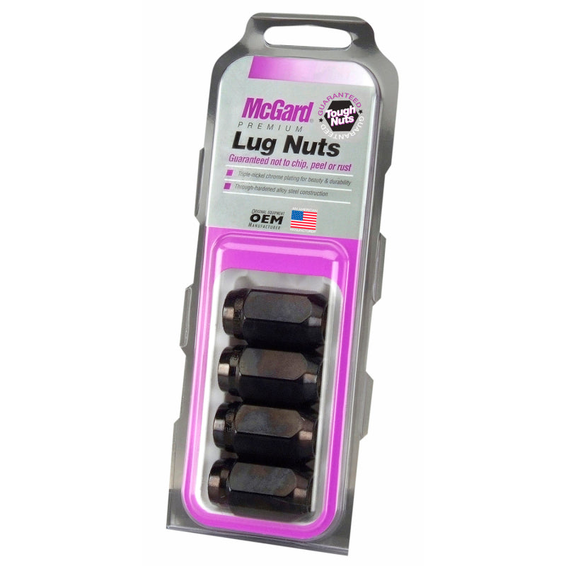 McGard Hex Lug Nut (Cone Seat) 1/2-20 / 13/16 Hex / 1.5in. Length (4-Pack) - Black-thumbmail-6