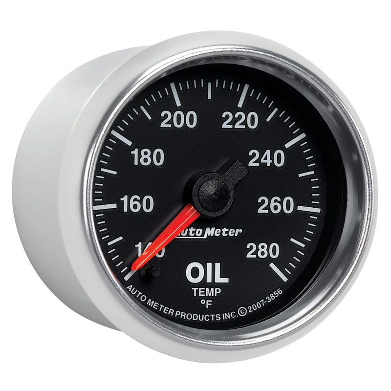 Autometer GS Series 2-1/16in Oil Temperature Gauge 140-280 Degrees Electric Full Sweep-thumbmail-2