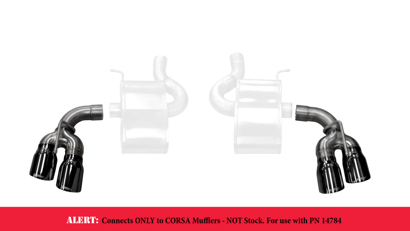 Corsa 2017 Chevy Camaro ZL1 2.75in Inlet / 4.0in Outlet Black PVD Tip Kit (For Corsa Exhaust Only)-thumbmail-2
