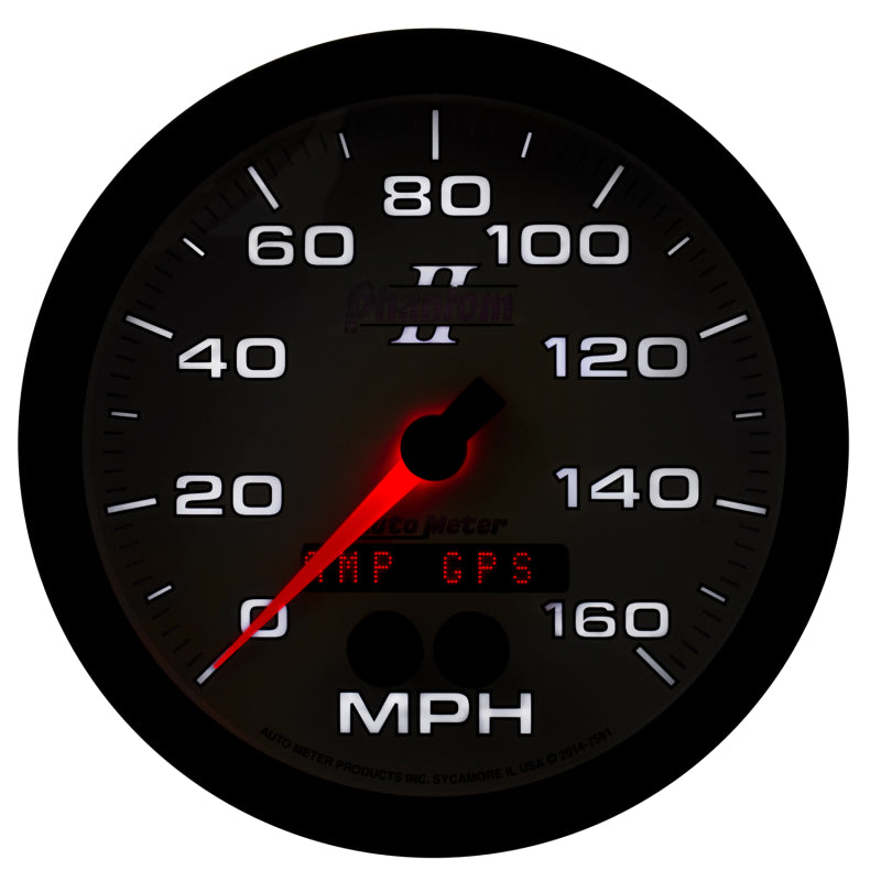Autometer Phantom II 5in 0-140MPH In-Dash Electronic GPS Programmable Speedometer-thumbmail-2