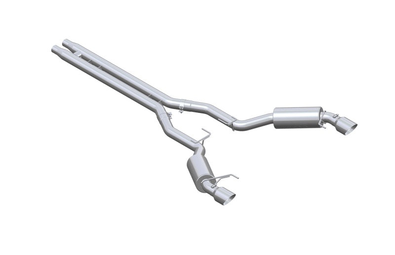 MBRP 15 Ford Mustang GT 5.0 3in Cat Back Dual Split Rear Street Version 4.5in Tips - T409-thumbmail-2