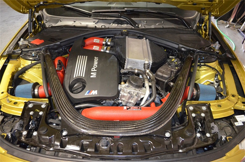 Injen 15-16 BMW M3(F80)/M4 (F82/83) 3.0L L6 Twin Turbo 2PC Aluminum Int. Charge Pipe - Wrinkle Red-thumbmail-3