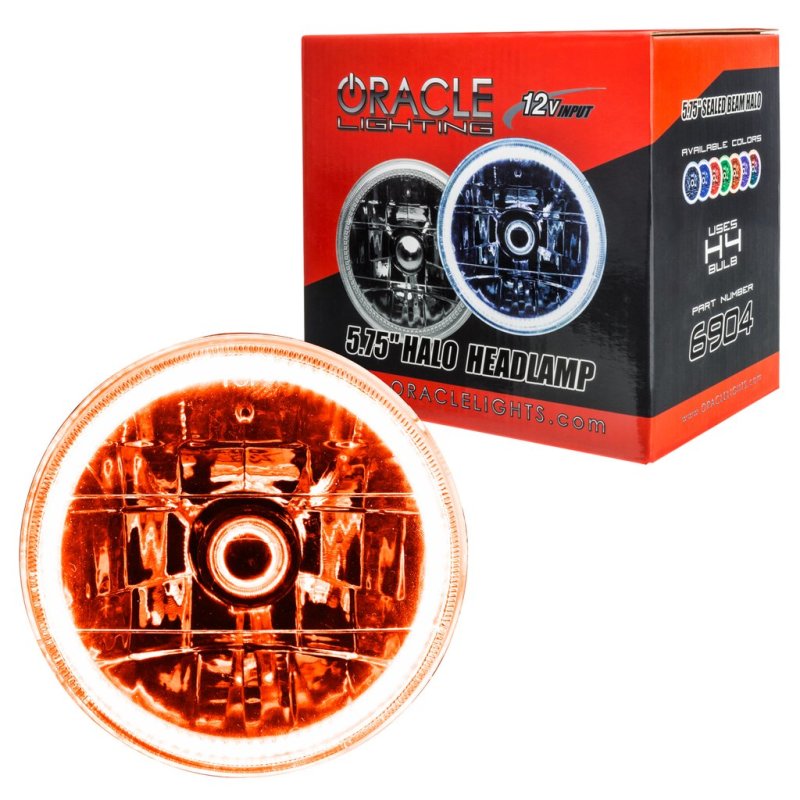 Oracle Pre-Installed Lights 5.75 IN. Sealed Beam - Amber Halo-thumbmail-2