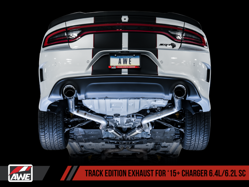 AWE Tuning 2015+ Dodge Charger 6.4L/6.2L Supercharged Track Edition Exhaust - Chrome Silver Tips-thumbmail-2