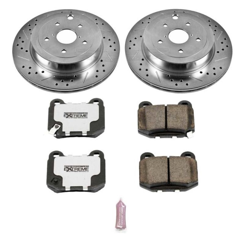 Power Stop 08-14 Subaru Impreza Rear Z26 Street Warrior Brake Kit-thumbmail-1