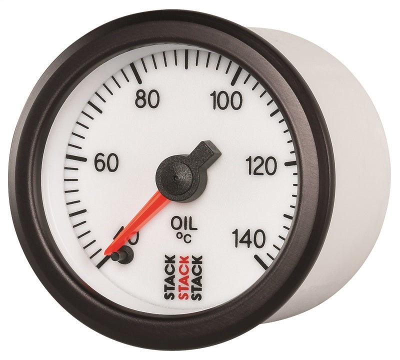Autometer Stack 52mm 40-140 Deg C 1/8in NPTF Male Pro Stepper Motor Oil Temp Gauge - White-thumbmail-2