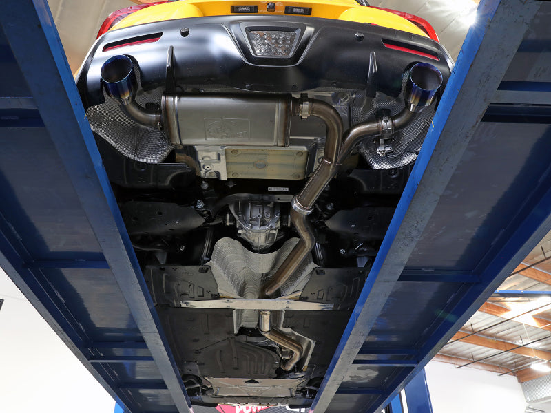 aFe POWER Takeda 2021 Toyota Supra 2.0L (t) 2.5in-3in 304 SS CB Exhaust w/ Carbon Tips-thumbmail-3