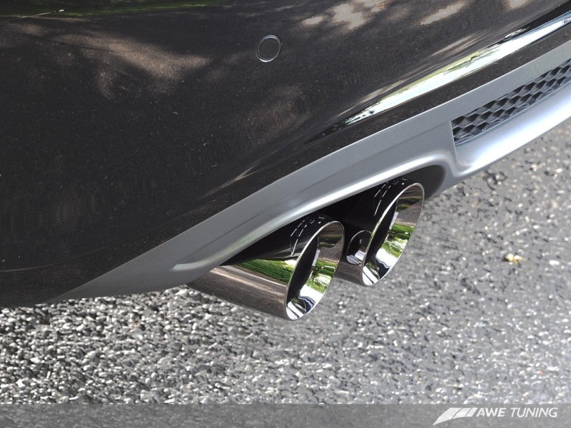 AWE Tuning Audi B8 A4 Touring Edition Exhaust - Single Side Polished Silver Tips-thumbmail-1