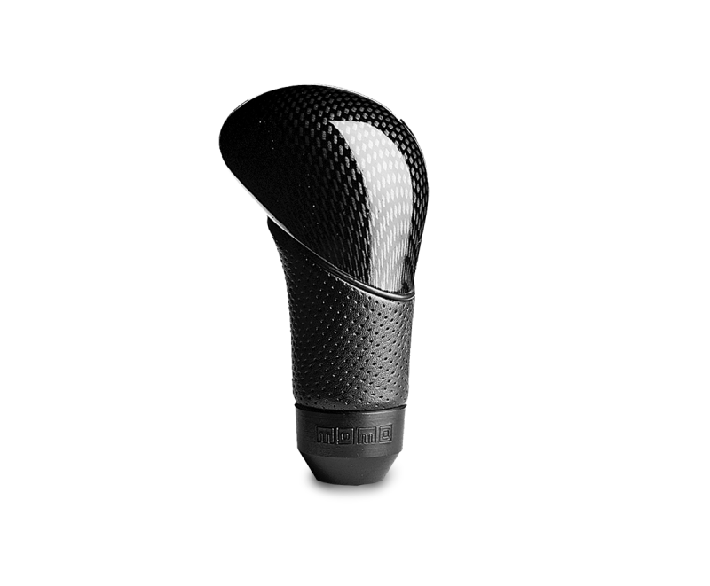 Momo Shadow Shift Knob - Black Airleather, Carbon Effect Insert-thumbmail-1